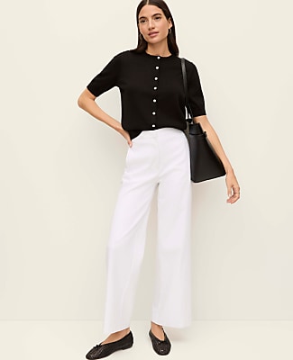 Short Sleeve Linen Ann Cardigan