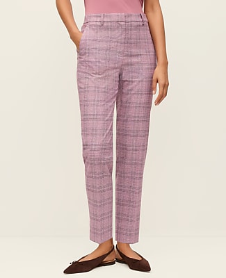 The Petite High Rise Everyday Ankle Pant in Plaid