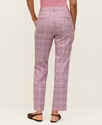 The Petite High Rise Everyday Ankle Pant in Plaid