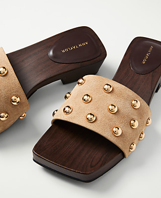Suede Studded Sandal