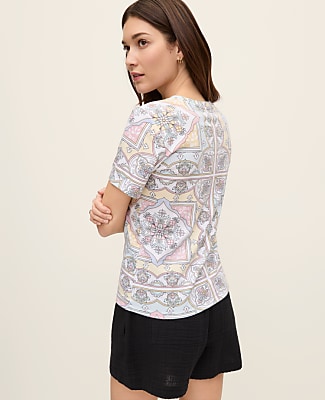 Paisley Crew Neck Tee
