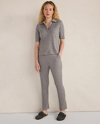 Haven Well Within Wide Rib Knit Johnny Collar Top