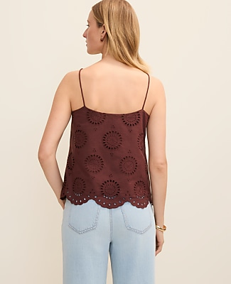 Weekend Eyelet Tank Top