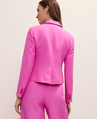 The Petite Modern Newbury Blazer in Linen Blend
