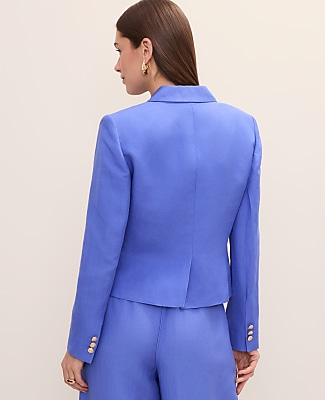 The Petite Modern Newbury Blazer in Linen Blend