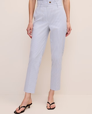 The Petite Ankle Pant in Seersucker