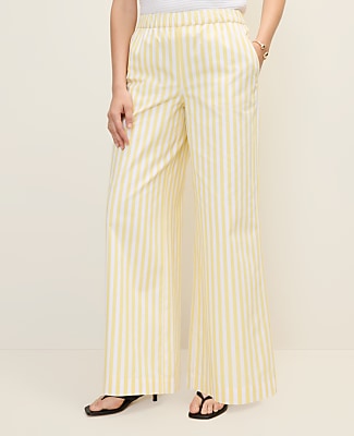 Petite Weekend Striped Easy Palazzo Pant