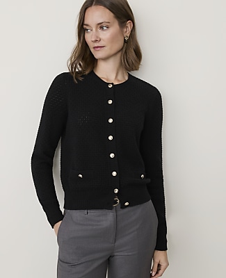 Ann Taylor Pointelle Stitch Cardigan