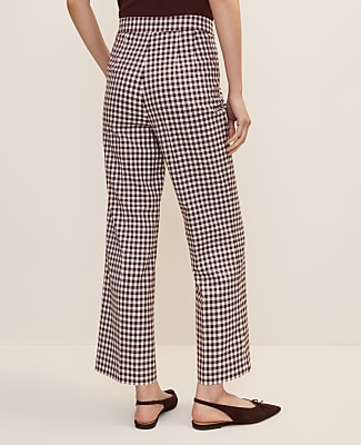 The Tall Side Zip Flare Pant in Gingham