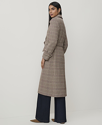 Plaid Belted Coat