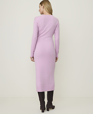 Petite Tie Waist Midi Sweater Dress