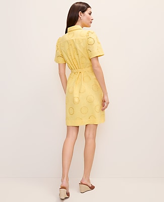Petite Weekend Eyelet Shirtdress