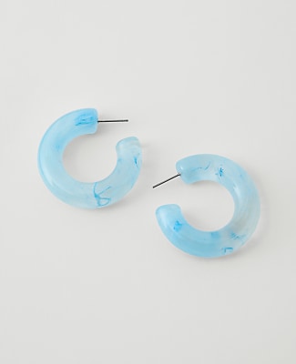 Ann Taylor Enamel Hoop Earrings