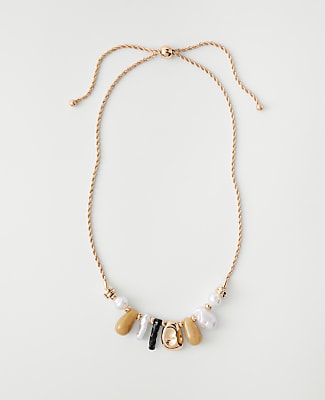 Ann Taylor Mixed Stone Pendant Necklace
