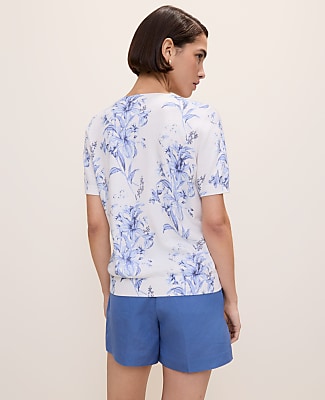Petite Floral Sweater Tee