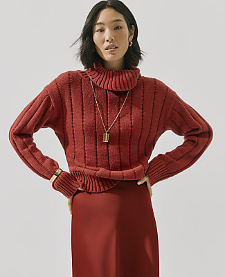 Ribbed Turtleneck Sweater