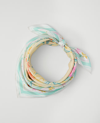 Ann Taylor Floral Silk Scarf