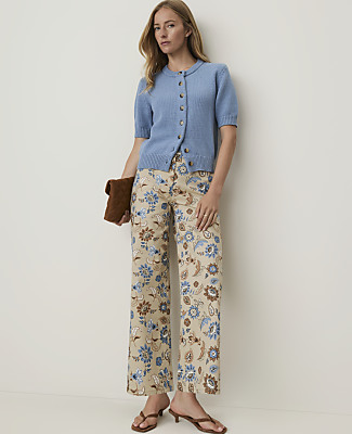 Ann Taylor Petite Weekend Floral Boot Jean In Cool Sesame