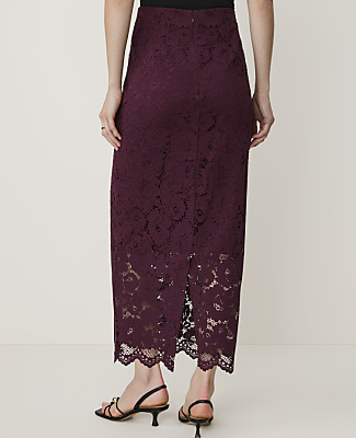 Column Lace Midi Skirt