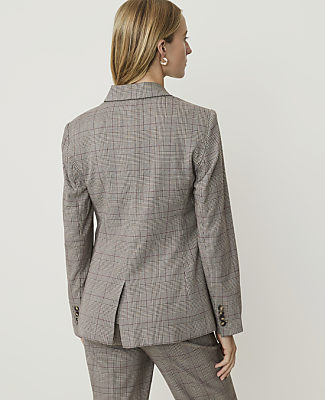 The Petite Plaid Single Button Blazer