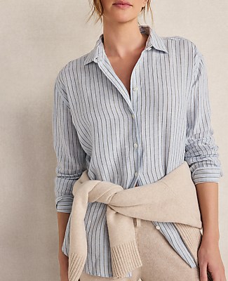 Haven Well Within The Daily Shirt in Linen Stripe