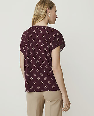 Geo Pleat Front Top