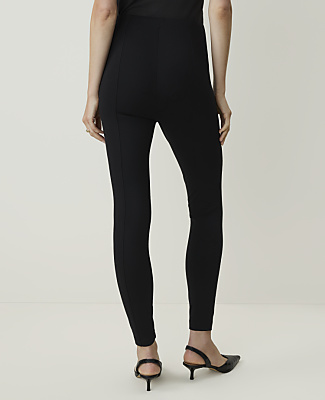 The Seamed Side Zip Legging in Ponte