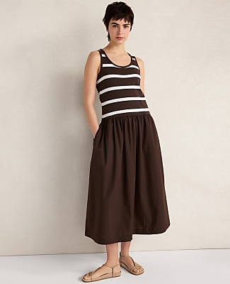 Haven Well Within Organic Cotton Stripe Midi Dress