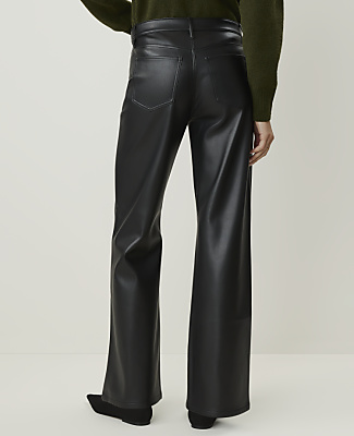 The Wide-Leg Pant in Faux Leather