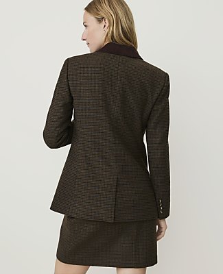 Petite Weekend Crosby Blazer in Houndstooth