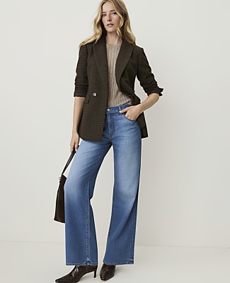 Petite Weekend Crosby Blazer in Houndstooth