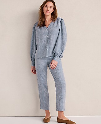 Haven Well Within Linen V-Neck Blouse