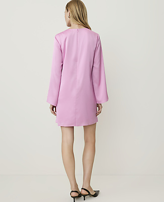Crew Neck Mini Shift Dress