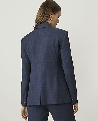 The Plaid Single Button Blazer