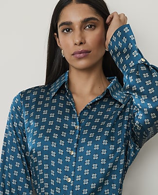 Collared Wrap Midi Dress