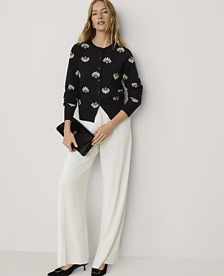 Metallic Jacquard Ann Cardigan