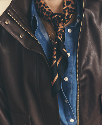 Animal Print Silk Scarf
