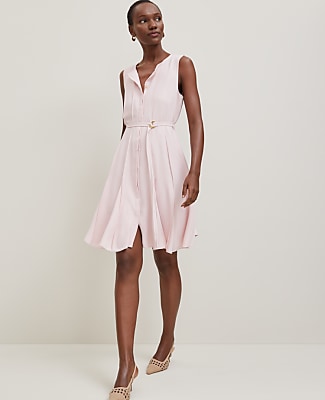 Belted Flare Dress