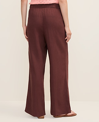 Weekend Easy Fit Wide-Leg Pant in Linen Blend