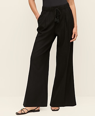 Weekend Easy Fit Wide-Leg Pant in Linen Blend