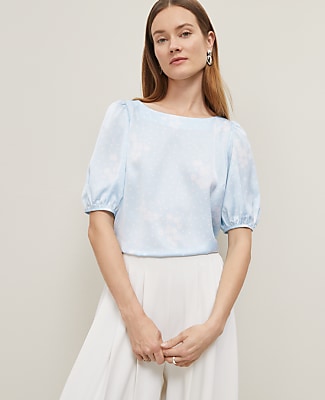 Floral Boatneck Popover