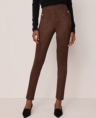 The Polished Legging in Faux Suede