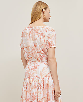 Petite Floral Bubble Hem Top