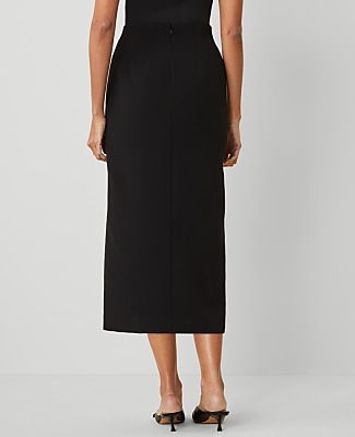 The Petite Column Maxi Skirt in Fluid Crepe