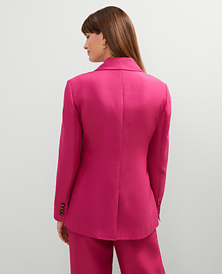 Studio Collection Single Button Fitted Long Blazer