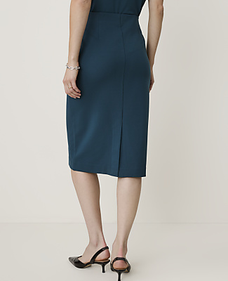 Petite Ponte Pencil Skirt - Deep Forest Pine
