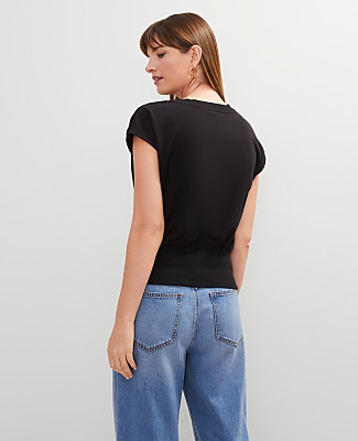 Petite Shoulder Button Top