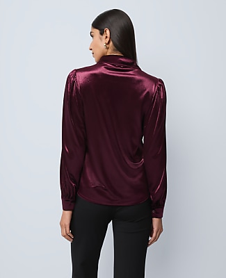 Velvet Button Down Shirt