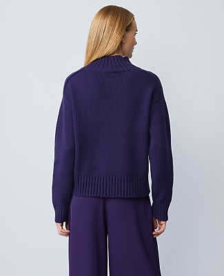 Ribbed Mock Neck Sweater