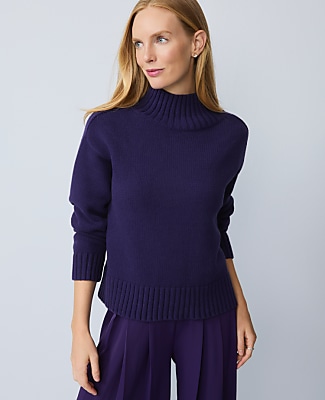 Ribbed Mock Neck Sweater